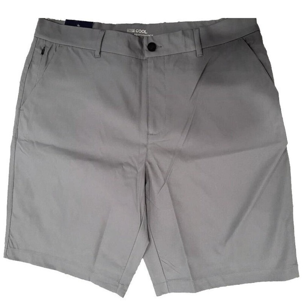 32 Degrees Performance Shorts Mens 30 Gray NWT Stretch Cool Secure Zipper Pocket